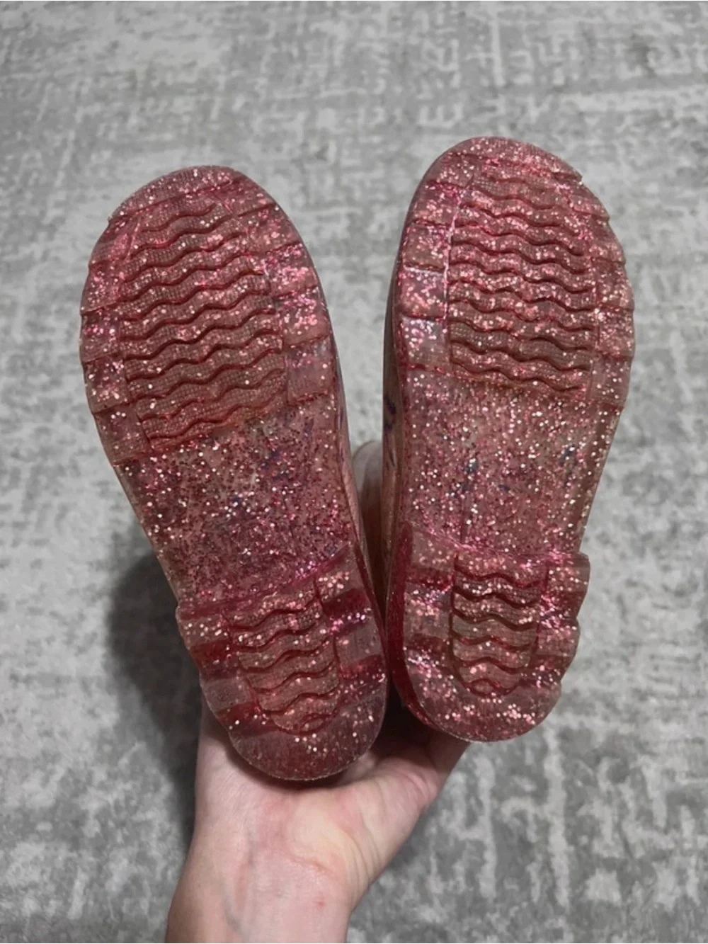 🔥4/20! Girls pink unicorn rain boots. Size 11/12